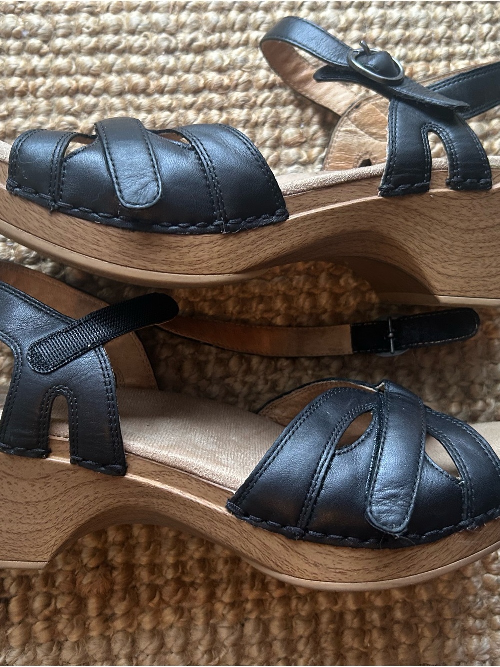 Dansko Women’s Black Leather Strappy Slingback Sandals - Picture 8 of 13